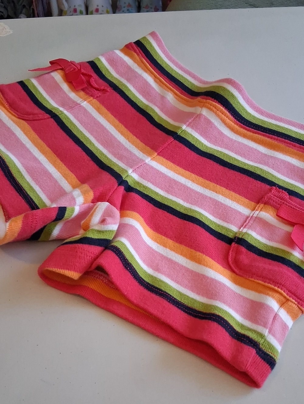 Gymboree Pink Multi Striped Knit Shorts
